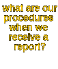 procedures we follow in reporting incidents